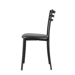 Ace 1320 Chaise de cuisine en métal avec assise en simili rembourrée* Chaise De Cuisine