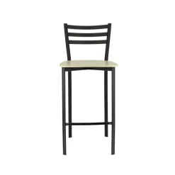 Ace 1329 Tabouret de cuisine en métal et assise bois hauteur snack* Tabouret Hauteur Sur-mesure|Tabouret Snack (assise +/- 65 Cm)