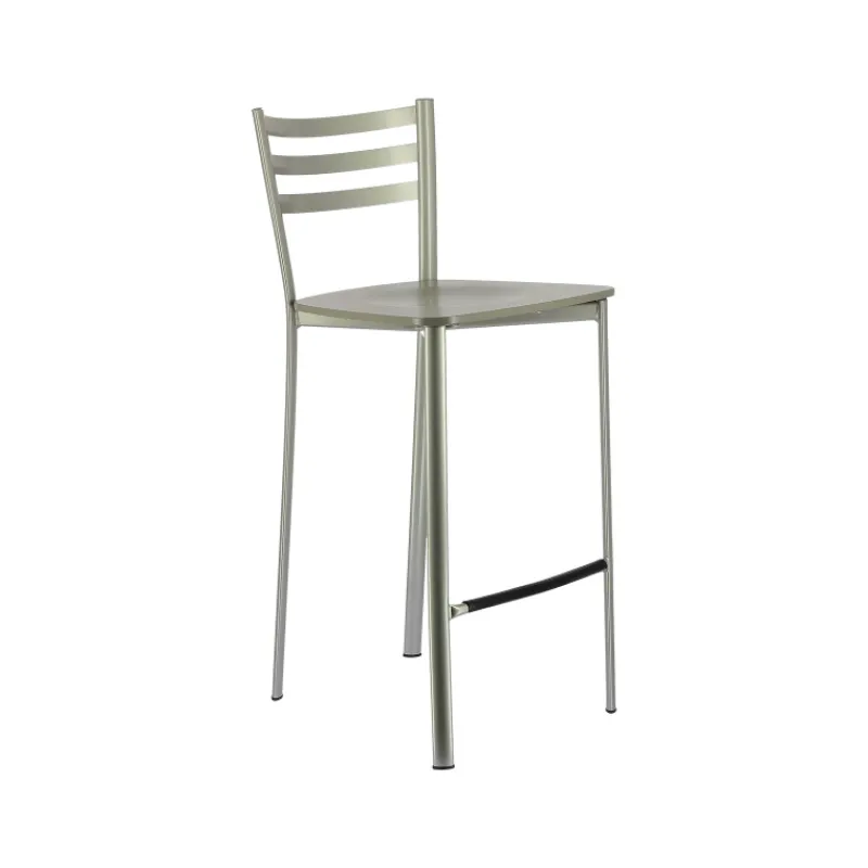 Ace 1329 Tabouret de cuisine en métal et assise bois hauteur snack* Tabouret Hauteur Sur-mesure|Tabouret Snack (assise +/- 65 Cm)