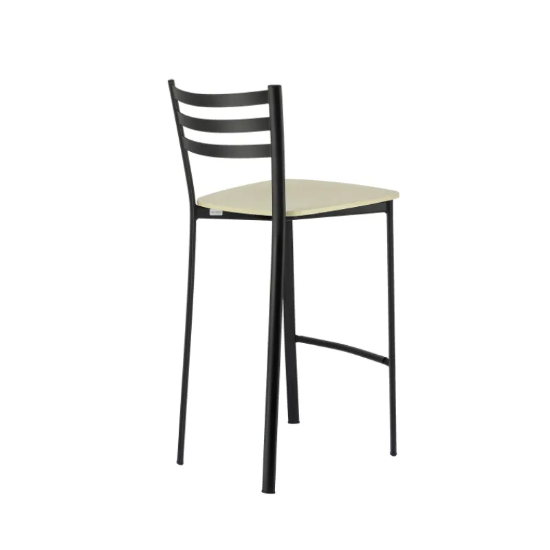 Ace 1329 Tabouret de cuisine en métal et assise bois hauteur snack* Tabouret Hauteur Sur-mesure|Tabouret Snack (assise +/- 65 Cm)