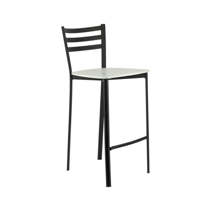 Ace 1329 Tabouret de cuisine en métal et assise bois hauteur snack* Tabouret Hauteur Sur-mesure|Tabouret Snack (assise +/- 65 Cm)