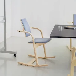 Varier Actulum ® Fauteuil de bureau ergonomique à bascule en tissu et bois* Chaise De Bureau|Chaise Salon