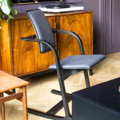 Varier Actulum ® Fauteuil de bureau ergonomique à bascule en tissu et bois* Chaise De Bureau|Chaise Salon