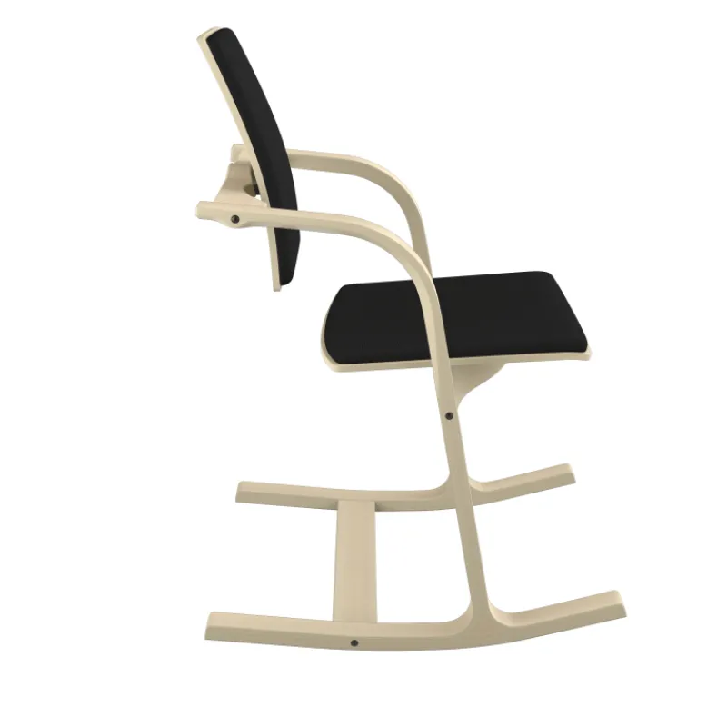 Varier Actulum ® Fauteuil de bureau ergonomique à bascule en tissu et bois* Chaise De Bureau|Chaise Salon