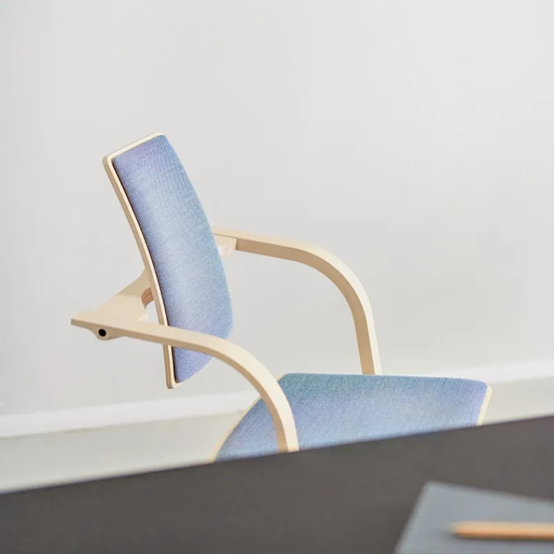 Varier Actulum ® Fauteuil de bureau ergonomique à bascule en tissu et bois* Chaise De Bureau|Chaise Salon