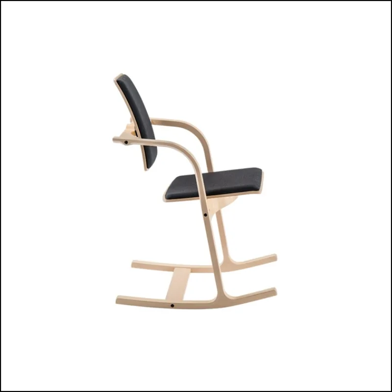 Varier Actulum ® Fauteuil de bureau ergonomique à bascule en tissu et bois* Chaise De Bureau|Chaise Salon