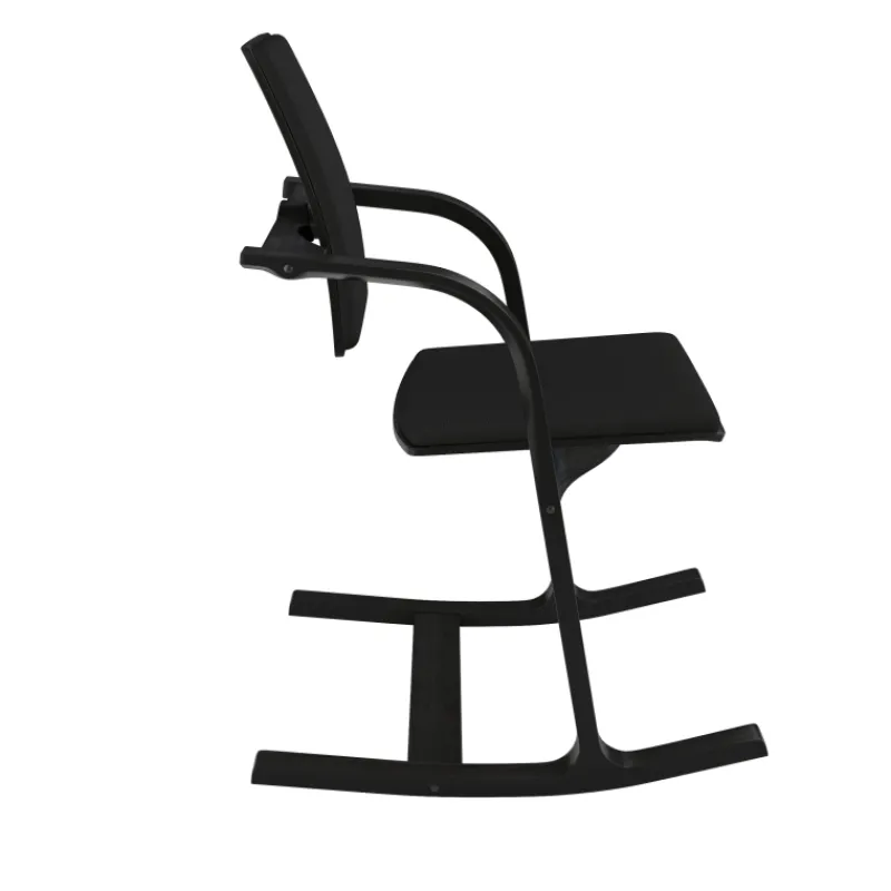 Varier Actulum ® Fauteuil de bureau ergonomique à bascule en tissu et bois* Chaise De Bureau|Chaise Salon