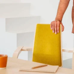 Varier Actulum ® Fauteuil de bureau ergonomique à bascule en tissu et bois* Chaise De Bureau|Chaise Salon