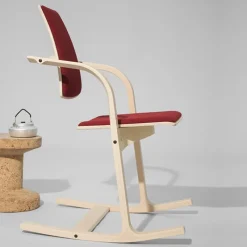 Varier Actulum ® Fauteuil de bureau ergonomique à bascule en tissu et bois* Chaise De Bureau|Chaise Salon