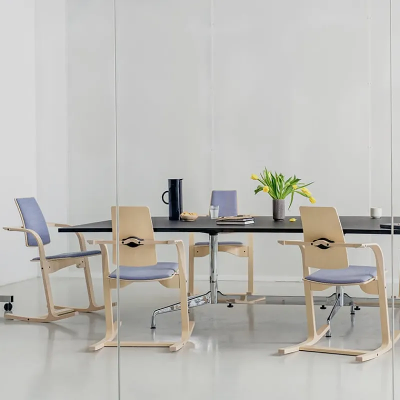 Varier Actulum ® Fauteuil de bureau ergonomique à bascule en tissu et bois* Chaise De Bureau|Chaise Salon