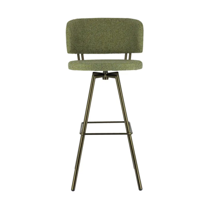 Perfecta Adagio Tabouret de bar moderne pivotant en tissu et pieds métal* Tabouret De Bar (assise +/- 80 Cm)