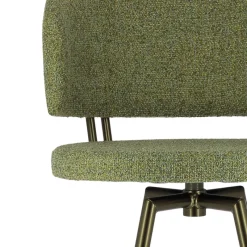 Perfecta Adagio Tabouret de bar moderne pivotant en tissu et pieds métal* Tabouret De Bar (assise +/- 80 Cm)