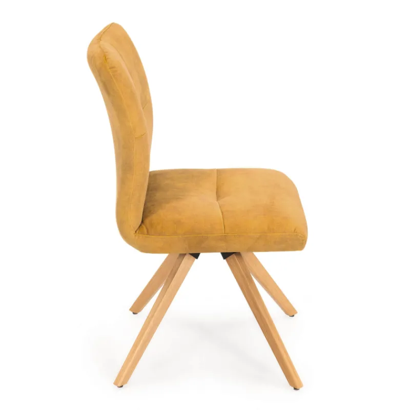 Adèle Chaise confortable en tissu pieds bois* Chaise De Salle à Manger|Chaise Salon