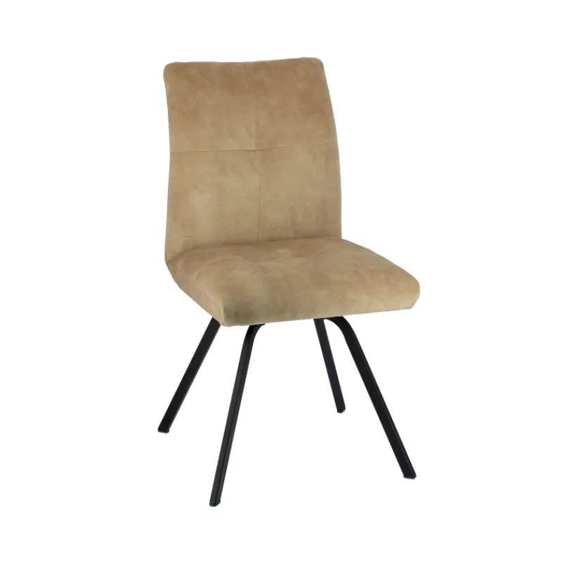 Adèle Chaise confortable moderne en tissu avec pieds en métal* Chaise De Salle à Manger