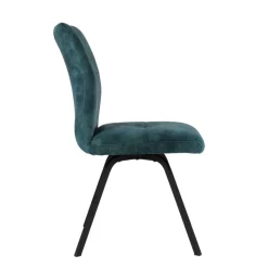 Adèle Chaise confortable moderne en tissu avec pieds en métal* Chaise De Salle à Manger
