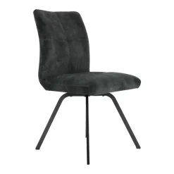 Adèle Chaise en tissu pivotante confortable avec pieds en métal* Chaise De Salle à Manger|Chaise De Bureau