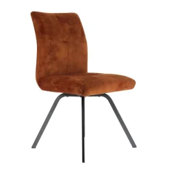 Adèle Chaise en tissu pivotante confortable avec pieds en métal* Chaise De Salle à Manger|Chaise De Bureau