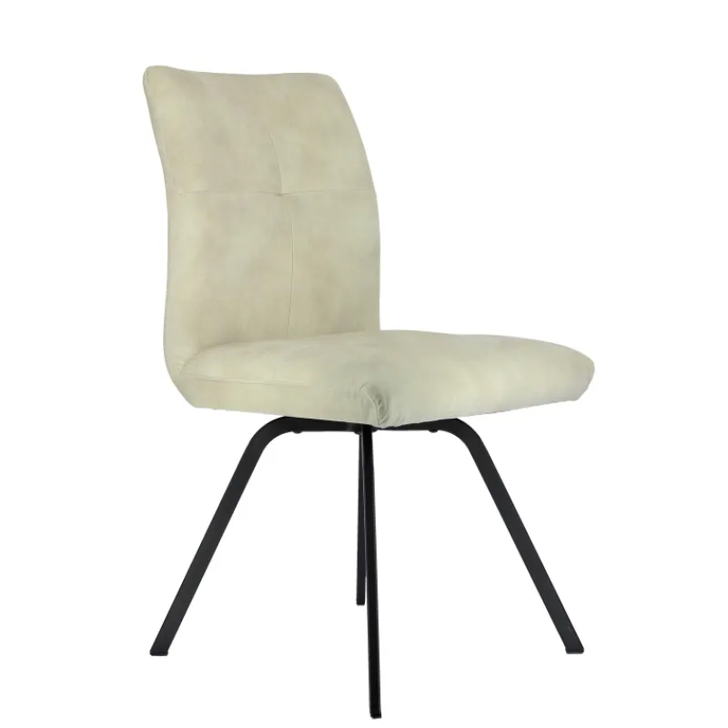 Adèle Chaise en tissu pivotante confortable avec pieds en métal* Chaise De Salle à Manger|Chaise De Bureau