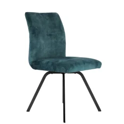 Adèle Chaise en tissu pivotante confortable avec pieds en métal* Chaise De Salle à Manger|Chaise De Bureau