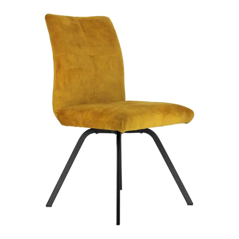 Adèle Chaise en tissu pivotante confortable avec pieds en métal* Chaise De Salle à Manger|Chaise De Bureau
