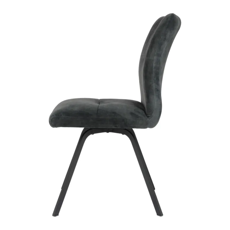 Adèle Chaise en tissu pivotante confortable avec pieds en métal* Chaise De Salle à Manger|Chaise De Bureau