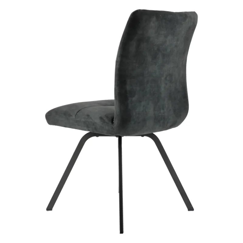 Adèle Chaise en tissu pivotante confortable avec pieds en métal* Chaise De Salle à Manger|Chaise De Bureau