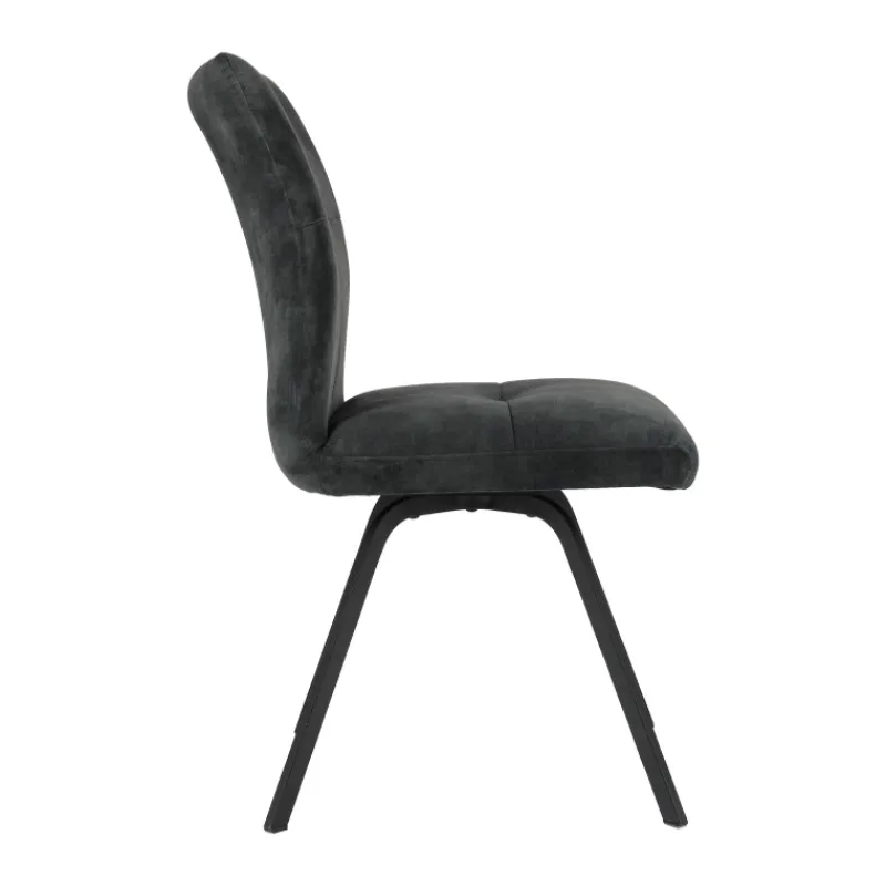 Adèle Chaise en tissu pivotante confortable avec pieds en métal* Chaise De Salle à Manger|Chaise De Bureau