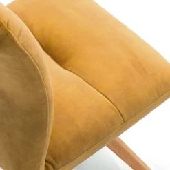 Adèle Chaise en tissu pivotante confortable avec pieds bois* Chaise De Salle à Manger|Chaise De Bureau