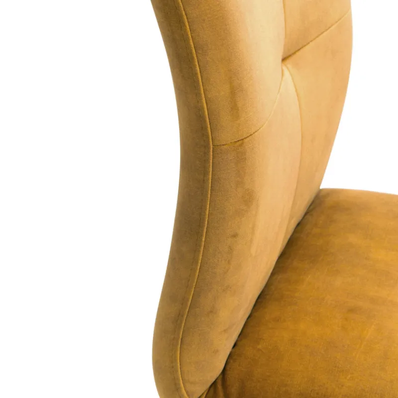 Adèle Chaise en tissu pivotante confortable avec pieds bois* Chaise De Salle à Manger|Chaise De Bureau