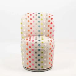 Paget Adèle Chauffeuse pivotante moderne avec tissu à motifs fabriquée en France* Chaise De Salle à Manger|Chaise De Bureau