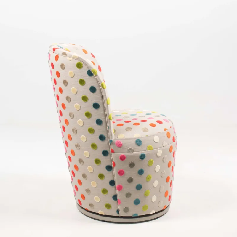 Paget Adèle Chauffeuse pivotante moderne avec tissu à motifs fabriquée en France* Chaise De Salle à Manger|Chaise De Bureau