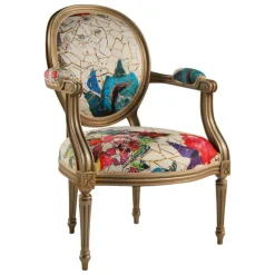 Paget Adrien Fauteuil Louis XVI médaillon revisité fabrication française* Fauteuil De Salon