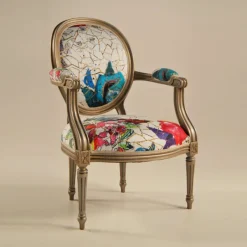 Paget Adrien Fauteuil Louis XVI médaillon revisité fabrication française* Fauteuil De Salon