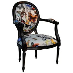 Paget Adrien Fauteuil Louis XVI médaillon revisité fabrication française* Fauteuil De Salon