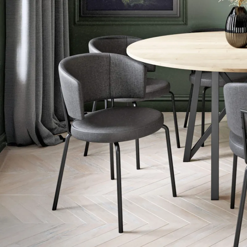 Perfecta Aero Chaise tendance belge en tissu pieds métal* Chaise Salon|Chaise De Salle à Manger