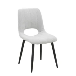 AgatheChaise cosy en tissu avec pieds en métal noir* Chaise De Salle à Manger