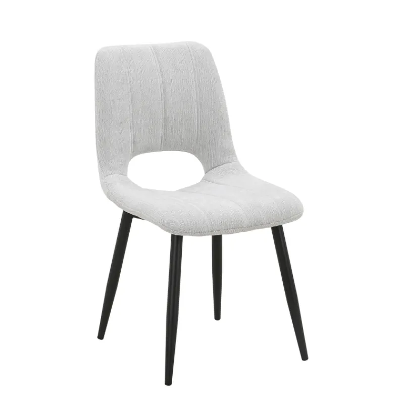 AgatheChaise cosy en tissu avec pieds en métal noir* Chaise De Salle à Manger