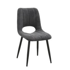 AgatheChaise cosy en tissu avec pieds en métal noir* Chaise De Salle à Manger