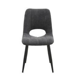 AgatheChaise cosy en tissu avec pieds en métal noir* Chaise De Salle à Manger