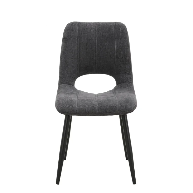 AgatheChaise cosy en tissu avec pieds en métal noir* Chaise De Salle à Manger
