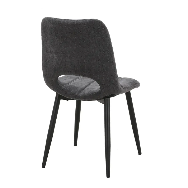 AgatheChaise cosy en tissu avec pieds en métal noir* Chaise De Salle à Manger