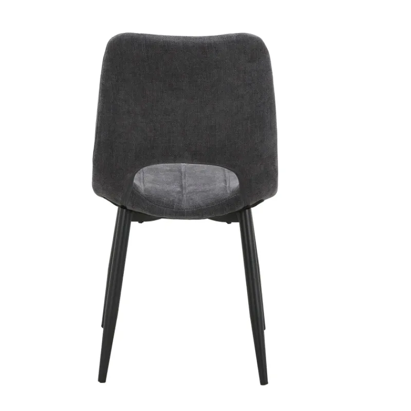 AgatheChaise cosy en tissu avec pieds en métal noir* Chaise De Salle à Manger