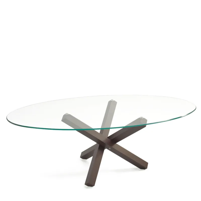Sovet Italia Aikido Sovet® Table de salle à manger ovale design en verre* Table De Salle à Manger