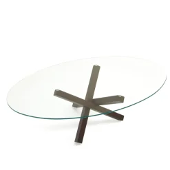 Sovet Italia Aikido Sovet® Table de salle à manger ovale design en verre* Table De Salle à Manger