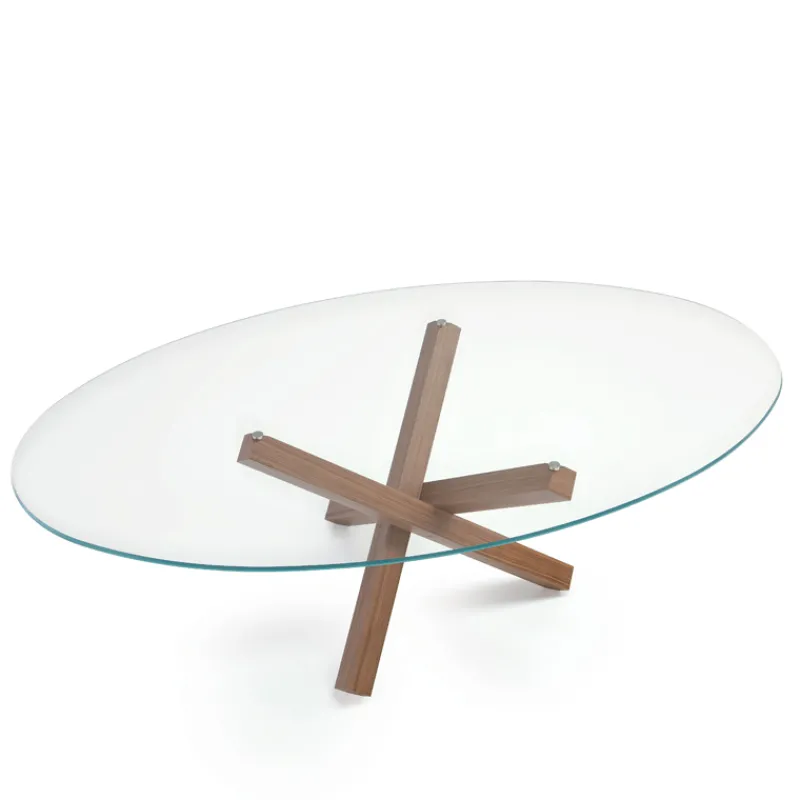 Sovet Italia Aikido Sovet® Table de salle à manger ovale design en verre* Table De Salle à Manger