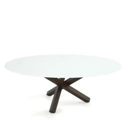 Sovet Italia Aikido Sovet® Table de salle à manger ovale design en verre* Table De Salle à Manger