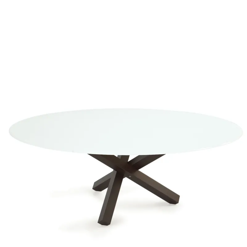 Sovet Italia Aikido Sovet® Table de salle à manger ovale design en verre* Table De Salle à Manger