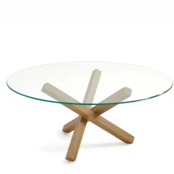 Sovet Italia Aikido Sovet® Table en verre design ronde* Table De Salle à Manger