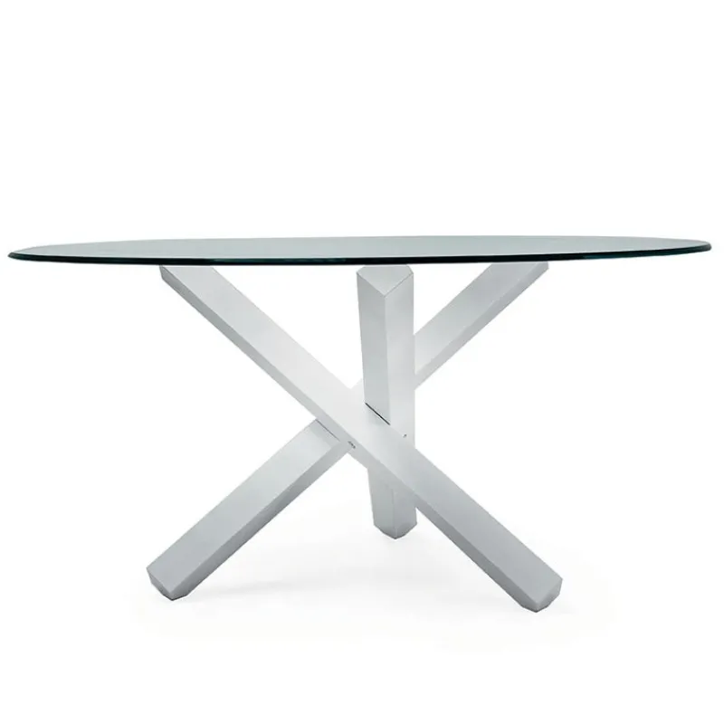 Sovet Italia Aikido Sovet® Table en verre design ronde* Table De Salle à Manger