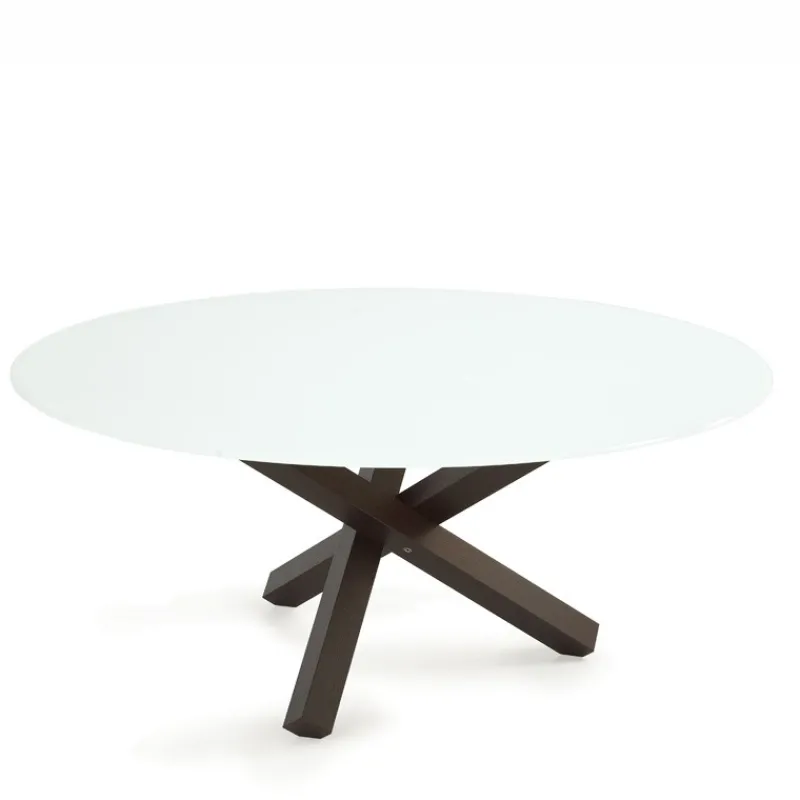 Sovet Italia Aikido Sovet® Table en verre design ronde* Table De Salle à Manger